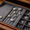 MISHITU Solid Wood Jewelry Storage Box Earrings Necklace Pendant Ring Window Display Box Organizer Jewelry Display Storage Trays 5