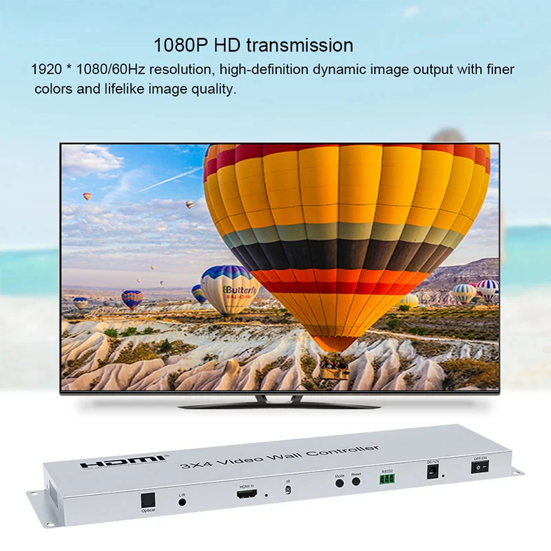 Фото 3x4 HDMI видеоконтроллер настенный 2x2 2x3 2x4 3x3 3x4 2x5 2x6 1x3 1x4 1x5 3 4 6 комбинированный процессор для настенного ТВ-экрана 8 9 12 №5