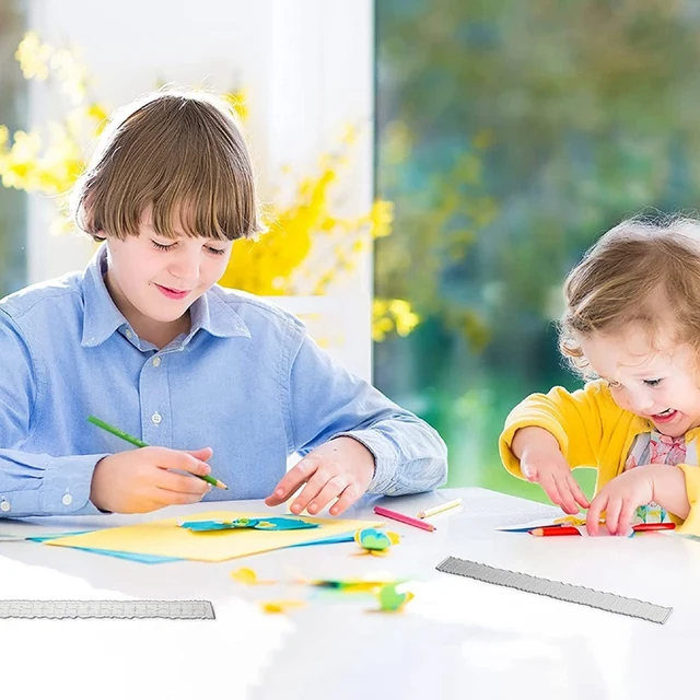 3 Darab 8,4 Hüvelykes Fém Szabálytalan Szélek Vonalzó A Kártyakészítéshez Scrapbooking Kézműves Dekoráció Iskolai Irodai Szerszámok - Image 4