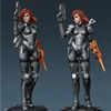 Mass Effect Game Female Character 1/24 Ratio Vertical Height 90mm Female Commander Shepard Unassembled Unpainted Toys 1