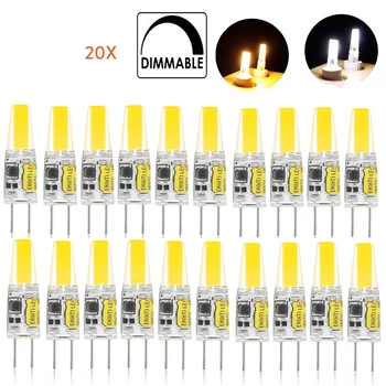 10/20Pcs Dimmable Mini G4 LED COB Lamp Bulb AC DC 12V 220V Candle Lights Replace 30W 40W Halogen For Chandelier Spotlight