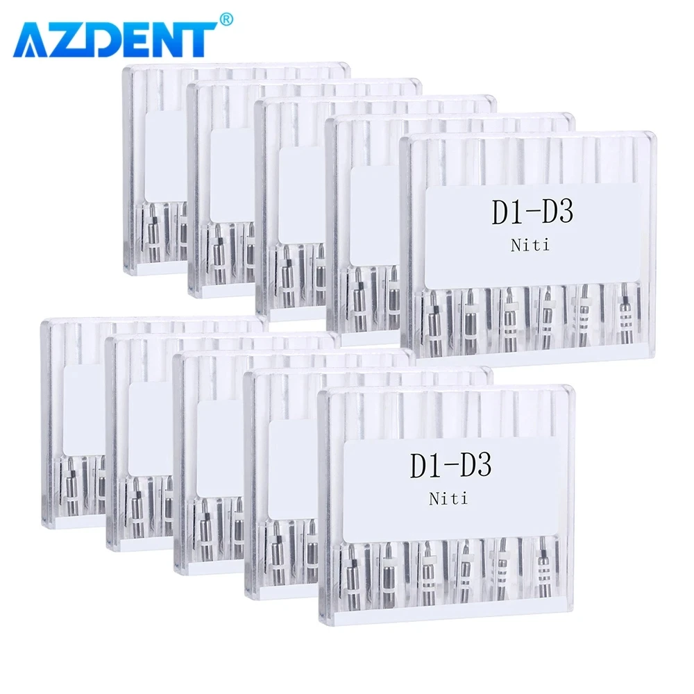 

AZDENT 10Boxes Dental Endo Retreatment Root Canal NiTi File D1-D3 Engine Use Remove Filling Material Before Canal Reshaping