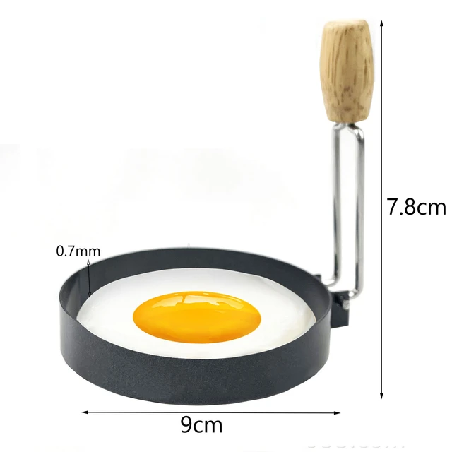 Egg Ring with Anti-scald Handle with Oil Brush Nonstick Coating Breakfast  Tool for Egg Frying/Shaping - AliExpress