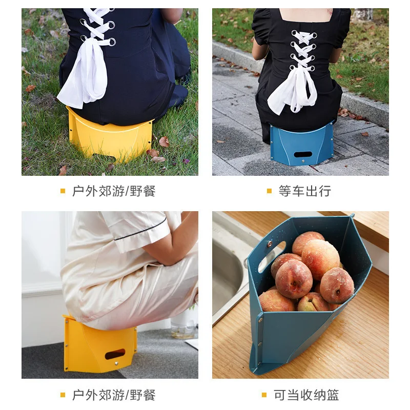 Plastic Portable Folding S tool Outdoor Chairs Portable Sto ol for Camping Storage Stool Storage Stool Folding Chair