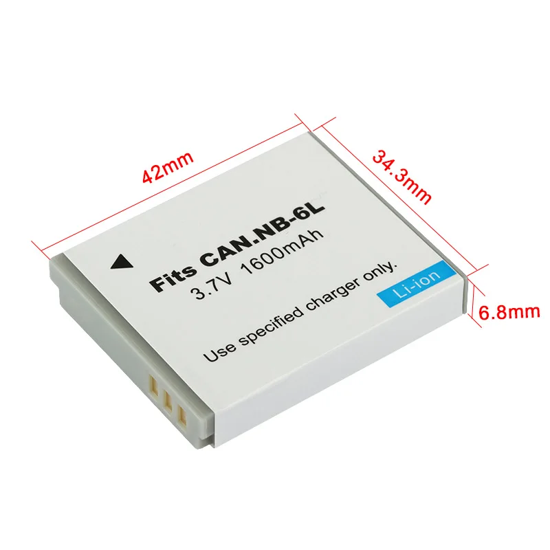 NB-6L NB6L Camera Battery For Canon PowerShot D10 D30 S95 SX280 SX510 HS IXUS 95IS 200 25IS SD770 IS +US USB Charger