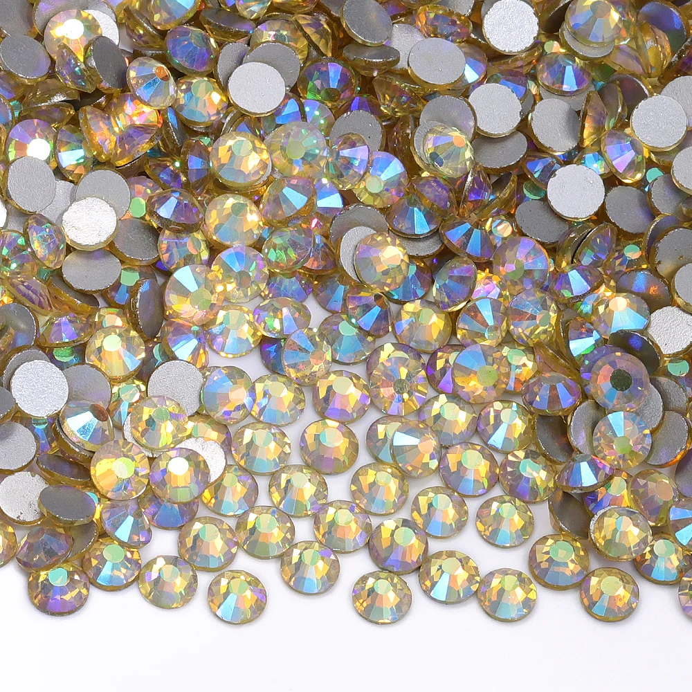 QIIY SS6-SS30 AAAAA Top Qualität Farbe-AB Glas Strass Kristall Glitter Strass Flatback Steine Für Nail art DIY Dekorationen – Detail 15