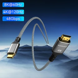 Ultra High - Definition USB - C to HDMI 2.1 Cable - 8K/4K Resolution دعم - USB C TO HDMI AM 1M