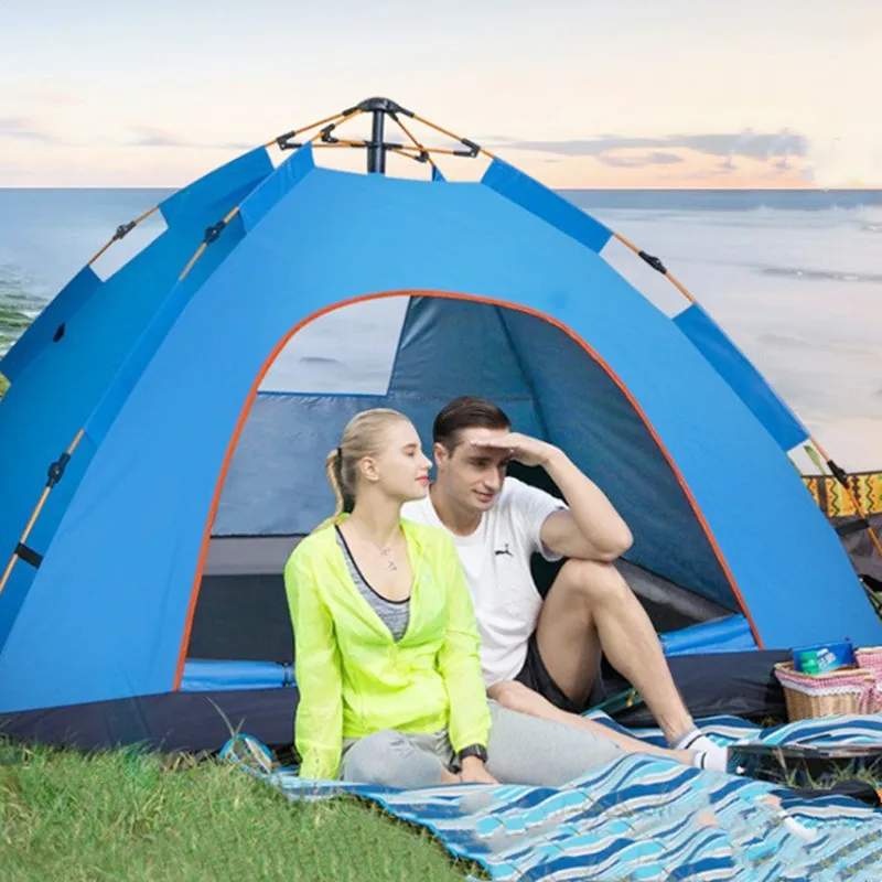 

Pop Up Tent 1-2 Person Camping Tent Easy Instant Setup Protable Backpacking Sun Shelter For Travelling Hiking Field Camping