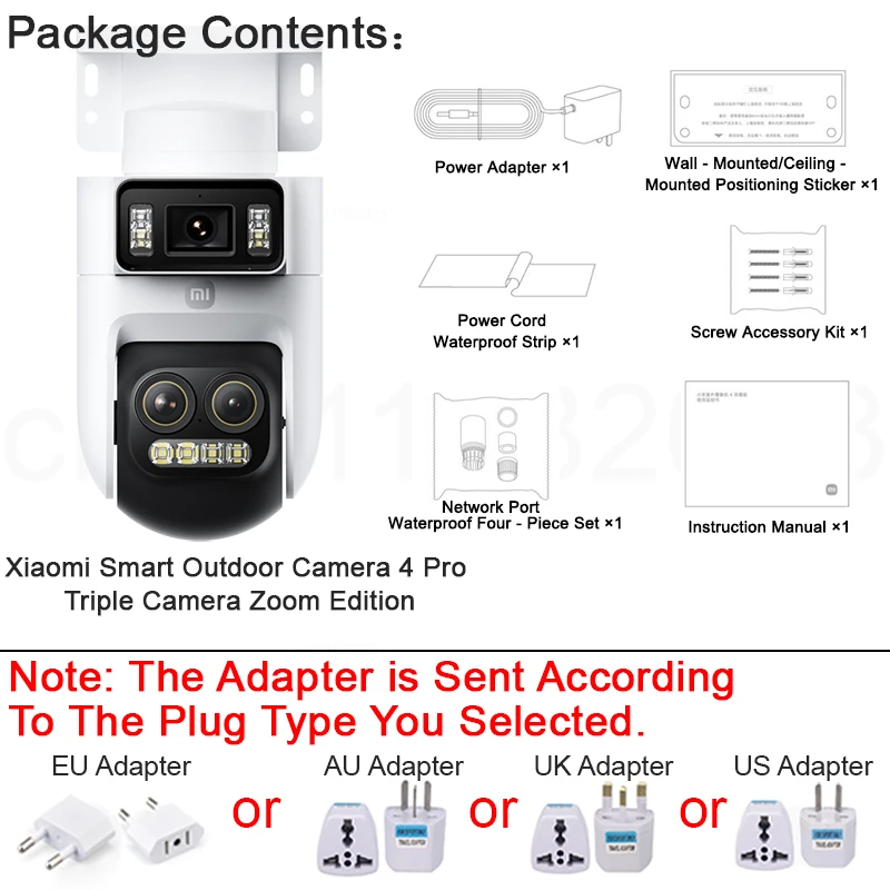 كاميرا XIAOMI الذكية الخارجية الجديدة 4 Pro إصدار...