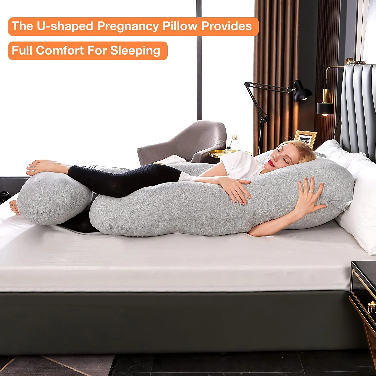 Pregnancy Pillows for Sleeping Large, Body Pillows for Adults, Valentine's Day Gifts 4