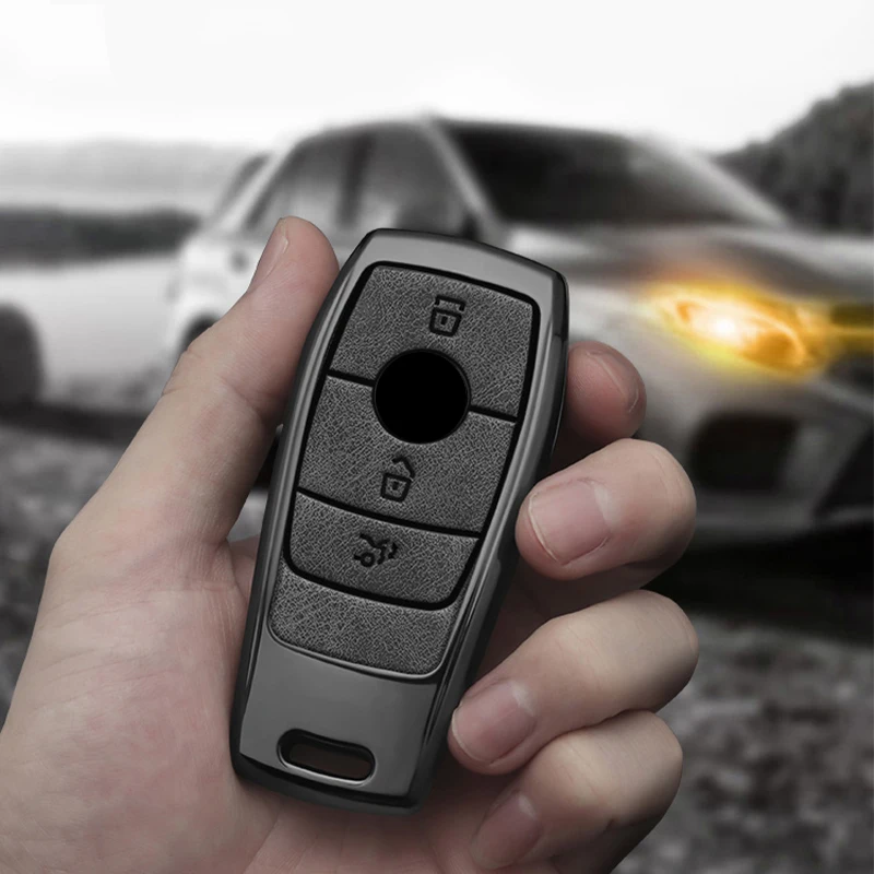 Alloy Style Fashion Car Key Case Cover Shell Fob For Mercedes Benz A C E S G Class GLC CLE CLA W177 W205 W213 W222 X167 AMG key case car key shell car key key shell