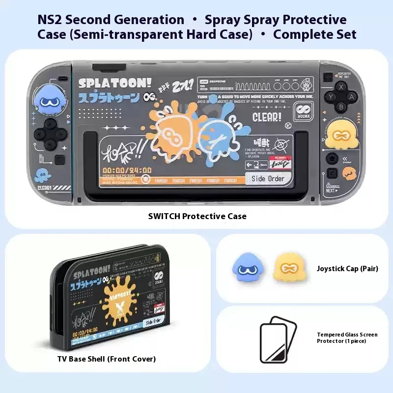 Splatoon 3 Protective Case for Switch 2 - Two-Piece Split Shell