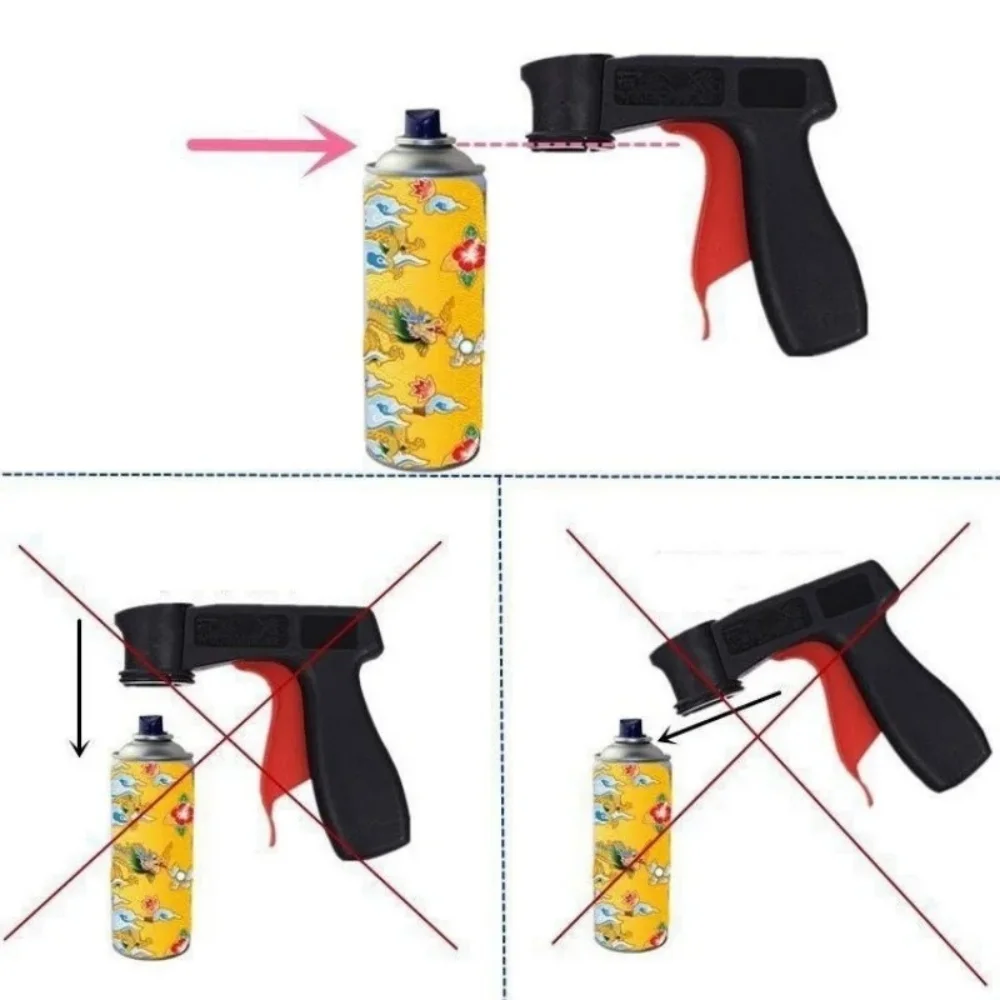 1 Pcs Plastic Portable Spray Paint Handle, Universal Reusable Car Color Changing Film Pasting Self Spraying Hand Spray Gun