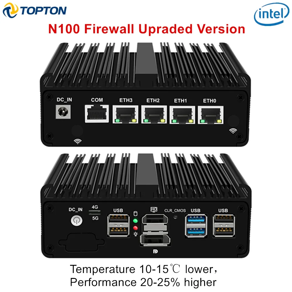 2024 pfSense Firewall Soft Router N100 N5105 N4000 4xIntel i226 2.5G ...
