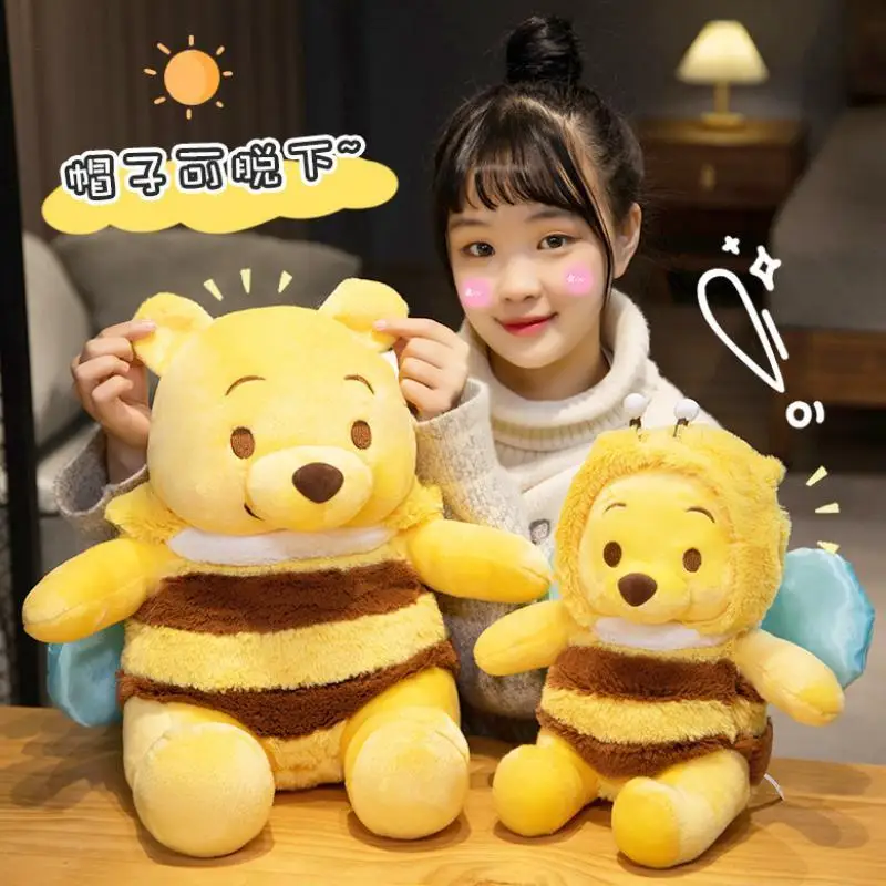 Hot Cartoon 25/35/50Cm Disney Bee Winnie The Pooh Peluche Cuscino Kawaii Anime Bear Peluche Festival Regalo Bambola