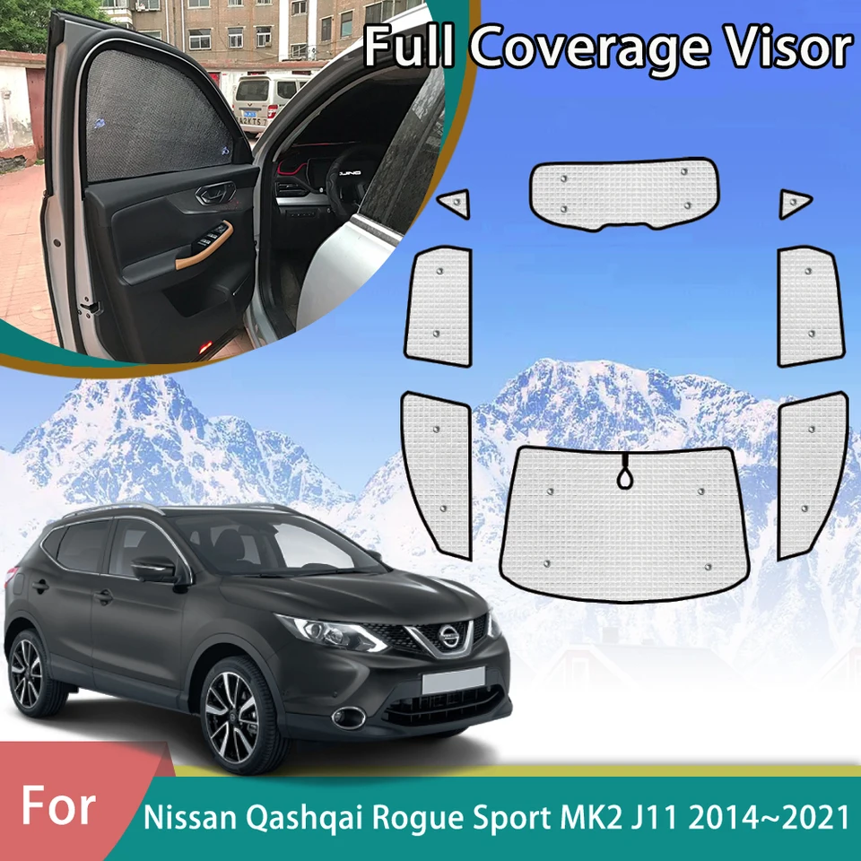 Pare-Soleil Pare-brise Pliable Pour Nissan Qashqai J11 (2014-2020) - Protection Contre La Chaleur Et Le Soleil - 10