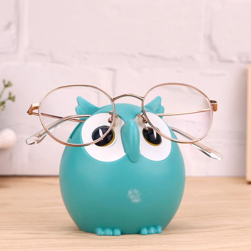 1pcs Creative Plastic Cute Owl Music Box Household Decor Ornaments Phone Glasses Card Storage Rack Kid Xmas Birthday Gift Random