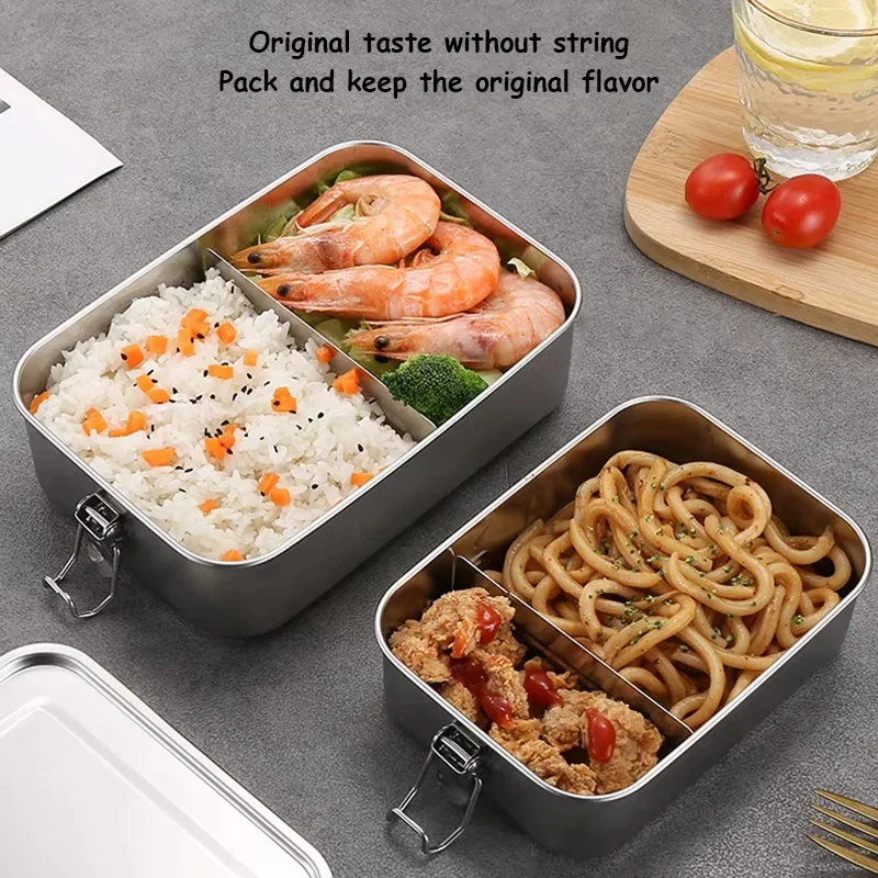 Lunch Box Stainless Steel for Kids And Adults Portable Leak-Proof Bento Box Travel Food Meal Prep Container Dishwasher Safe