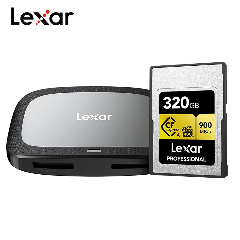 100%  Lexar  CFexpress A Ÿ ī, RAW 8K ī޶ ޸ ī, ִ 900 MB/s б ӵ, 160GB, 320GB