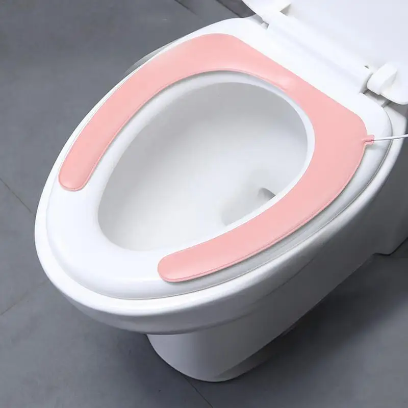 Warm Toilet Seat Cover Pad Heating Toilet Seat Cushion Heating PadWaterproof Washable Bathroom Cover Pad with Self-Adhesive