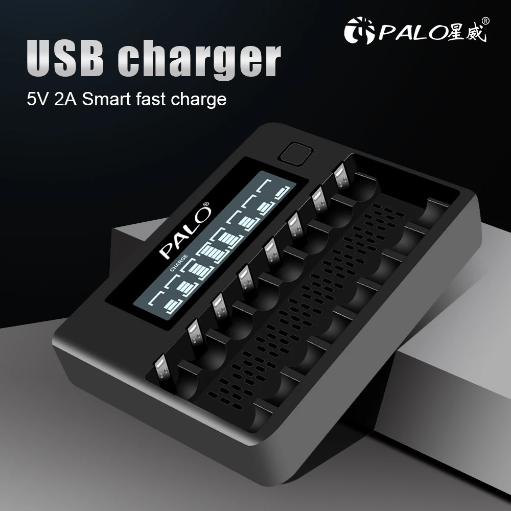 8 Bay LCD Display Fast Smart AAA AA Charger for 1.2V AA AAA 2A 3A Ni-MH NiCd Rechargeable Battery battery charger,fast charger
