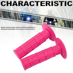 Vibrant Universal Motorcycle Handlebar Grips - 7/8 22mm Dirt Bike Accessories (Pink)
