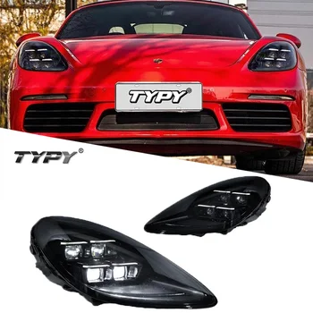TYPY 2013-2023 Car For Porsche Cayman 718 982 Headlight Upgrade Modified New DRL Dynamic Turn Signal LED light Auto Accessories