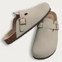 Comwarm Fashion Men Clogs Slippers Women Classic Cork Footbed Suede Mules Cozy Potato Shoes With Arch Support Men Beach Slippers 1