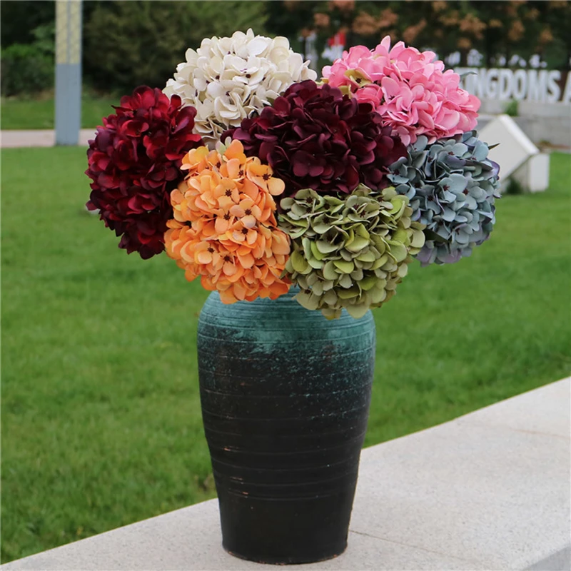 Künstliche Blumen, Hortensien, Hochzeit, Wanddekoration, Heimdekoration, Festival-Dekorationen, Küchenzubehör, DIY-Brautstrauß, Scrapbook, Indoor-Bonsai – Detail 6