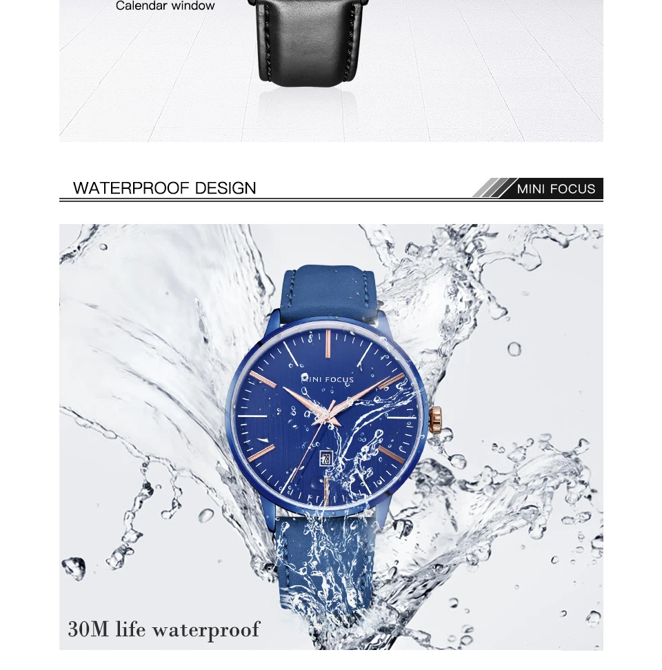 MINI FOCUS Quartz Watch for Men Waterproof_voghion.com