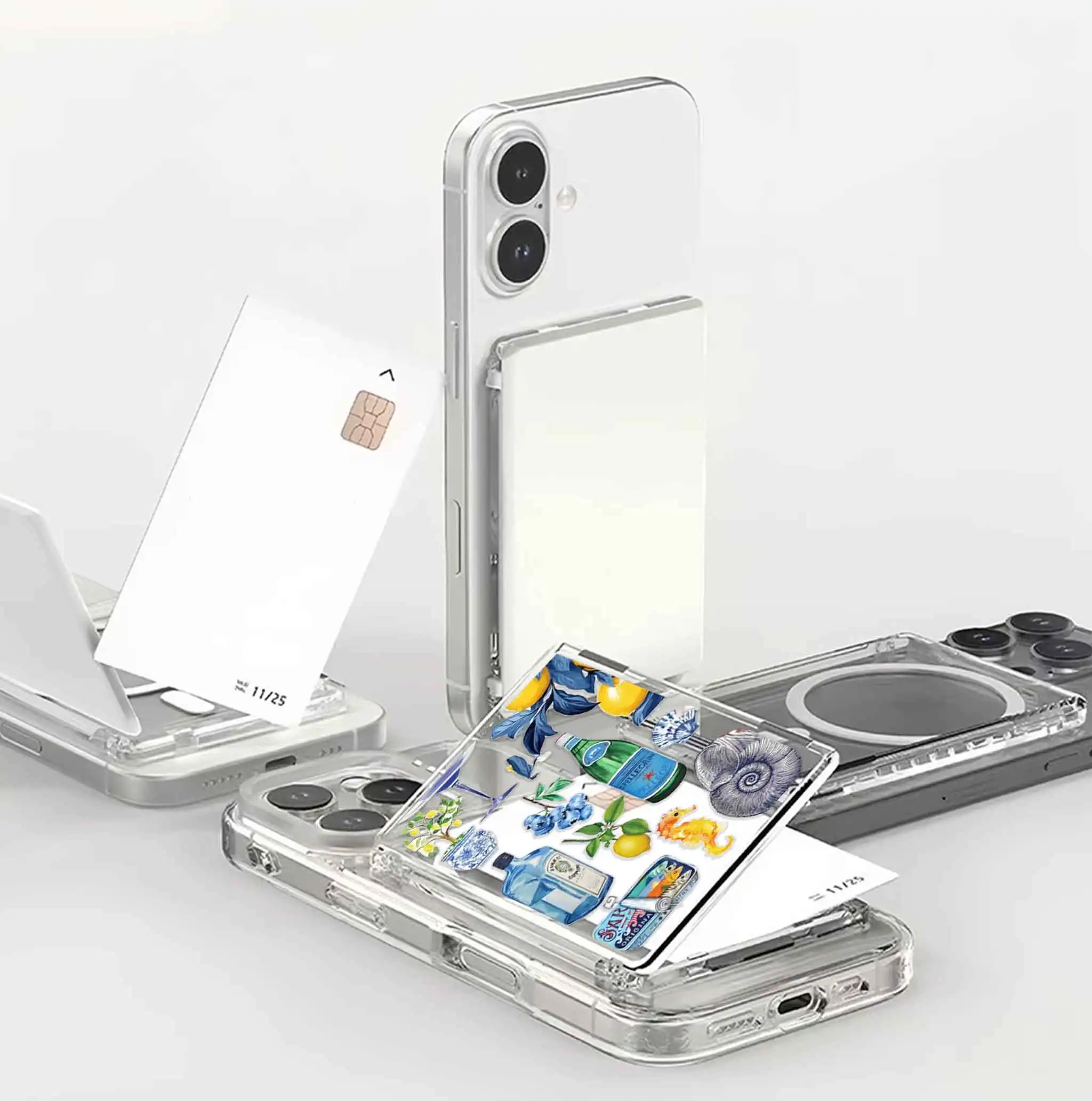Magsafe Transparent Acrylic Card Holder with Magnetic Shell Accessories