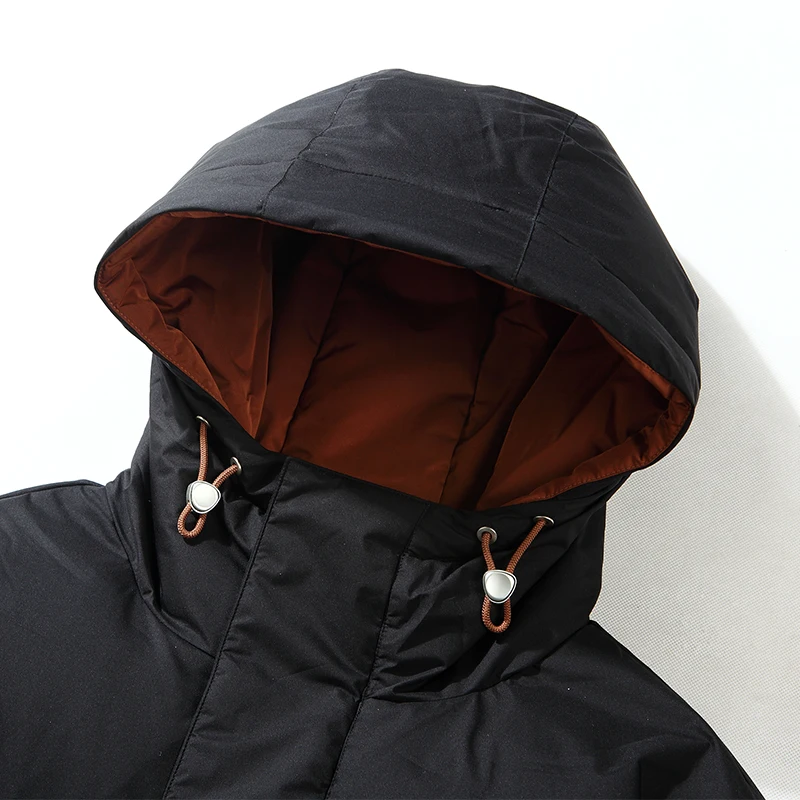 Winter Down Coat Men's New Windproof Waterproof Hooded Short Cotton Jacket High Quality 90% White Goose Down Men's Clothing