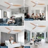 IRALAN Modern Ceiling Fan Without Lights DC Motor 6 Speeds Timing Fans 20CM Low Floor Loft Remote Control Lux&vitae Fan 5