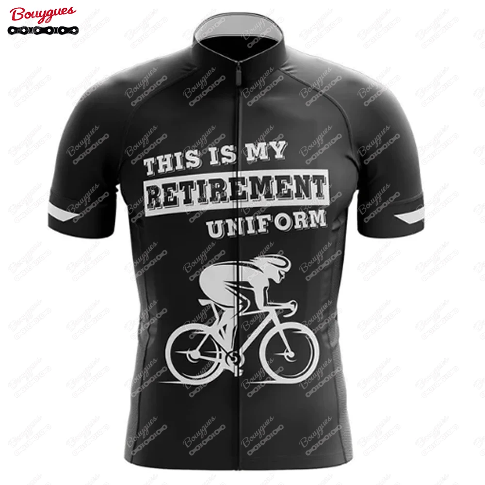 Plan de jubilación Maillot de ciclismo para hombre de manga corta reflectante MTB Maillot Downhill Pro Team Mountain Bicycle Ropa de verano