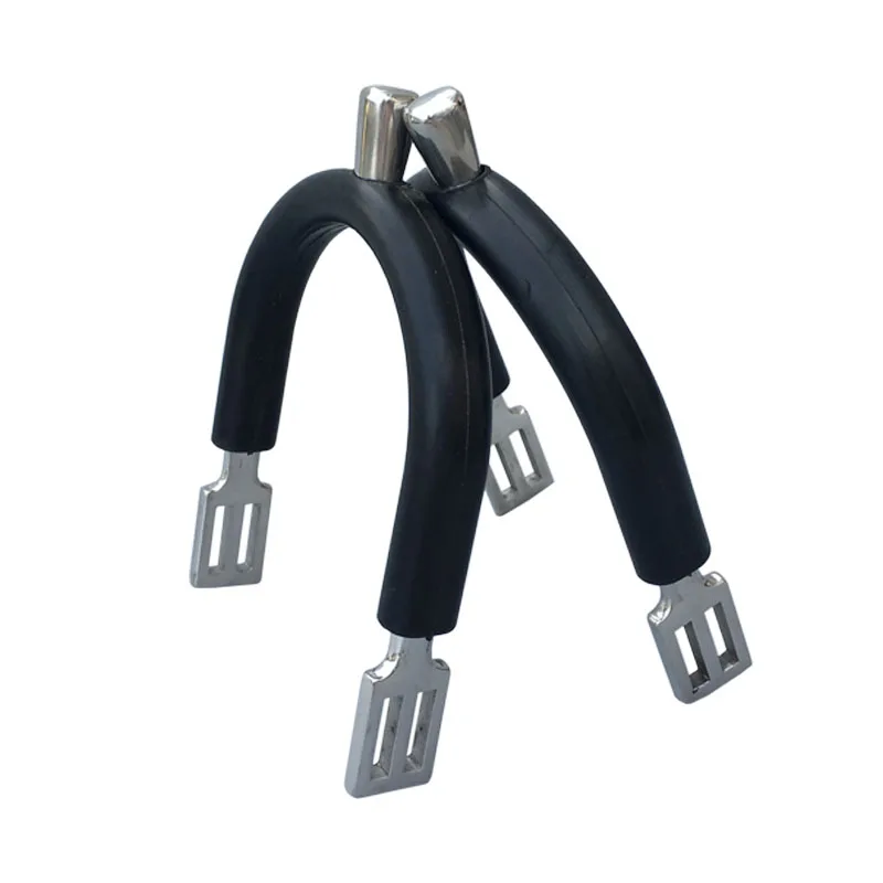 Stainless Steel Riding Spur 17mm Short Shank Ball End English Spurs Wrapped Rubber Horse Riding Equipment 6