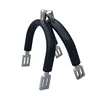 Stainless Steel Riding Spur 17mm Short Shank Ball End English Spurs Wrapped Rubber Horse Riding Equipment 6