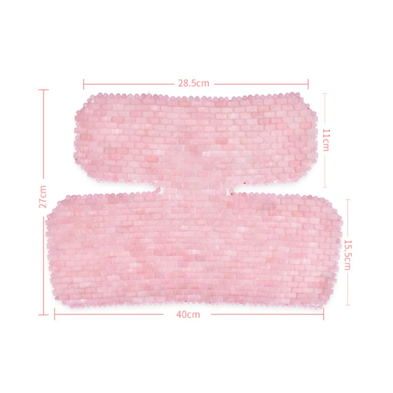 Rose Quartz Jade Beauty Massager Pink Crystal Shoulder Curtain Chest Curtain Natural Stone Massage Relaxation Skin Care Tools