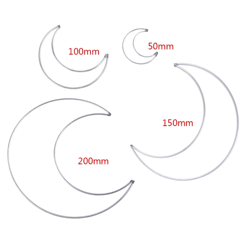 Moon Dream Catcher Macrame Material Accessories Crafts Accessory for DIY Home Living Room Wall Decoration 2