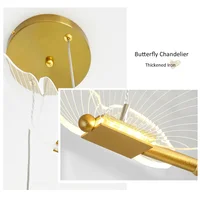 LED Modern Butterfly Pendant Light Ceiling Pendant Light, Bedside Indoor Living Room Dining Room Kitchen Decoration Lighting 4
