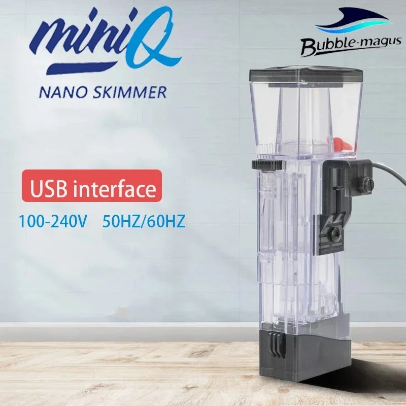 

LIM Bubble Magus Mini Q Skimmer Built-in Hanging Cylinder Type DC Needle Brush Water Pump for 75L Aquarium