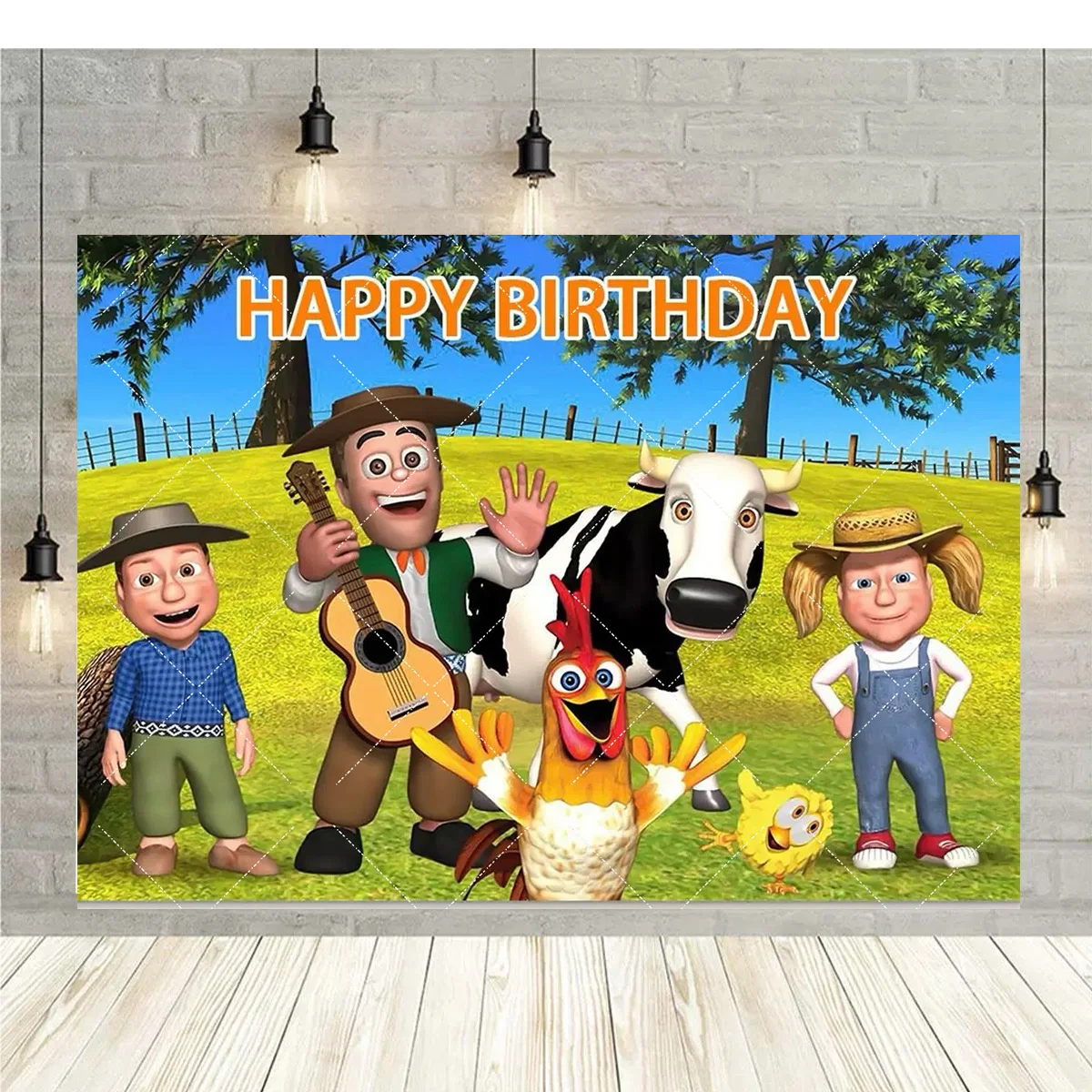 Green Grass Farm Party Decoration Backdrop for Kids' Birthday or Baby Shower