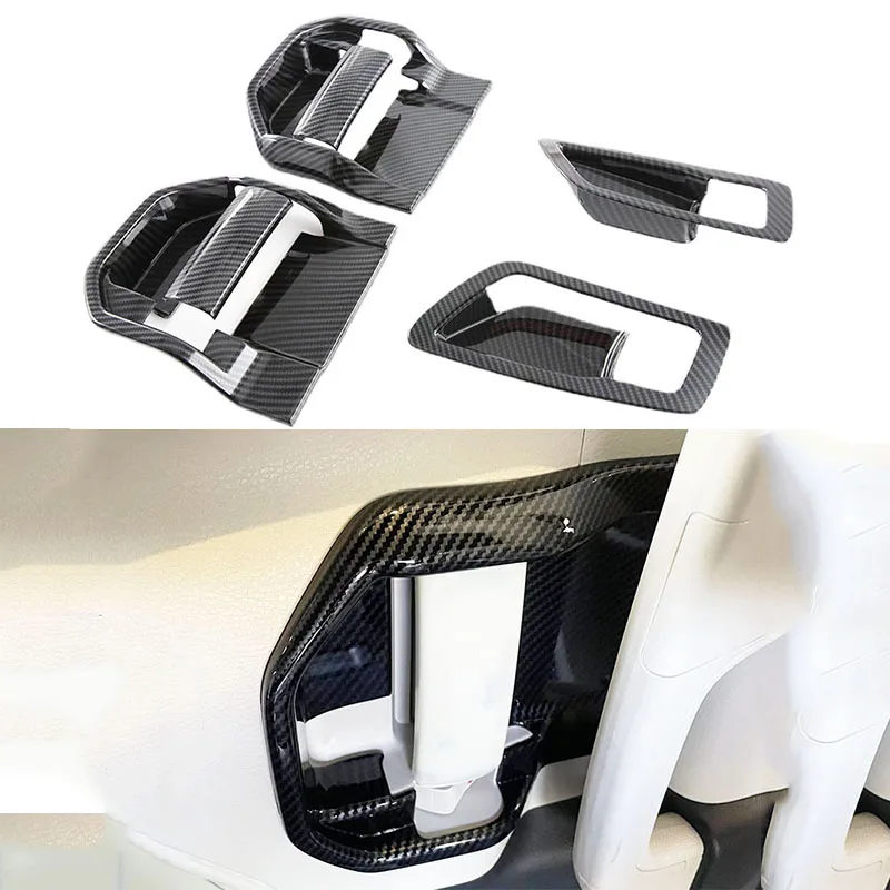 

For Toyota Sienna 2021 2022 Carbon Fiber Color ABS Car Inner Door Handle Cover Door Bowl Frame Trim Sticker