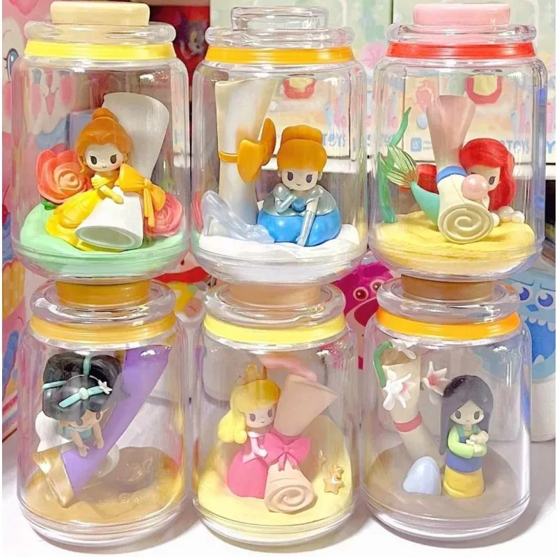 Cartoon Disney Princess Figure D-Baby Mystery Box Fantasy Wish Bottle Series Sorpresa Blind Box Gifts Toys Model