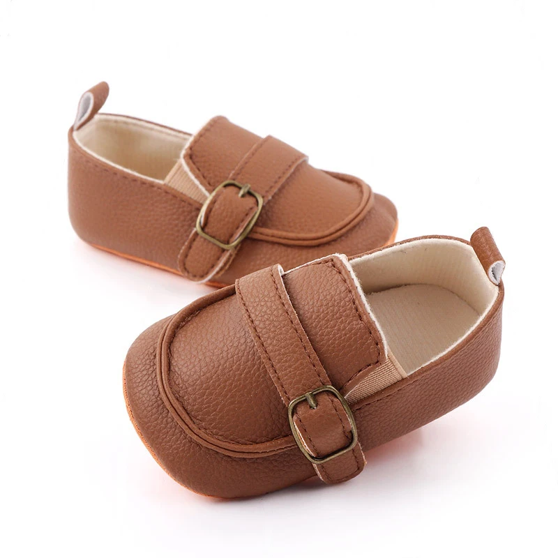 Baby First Walker Shoes Boy Shoes 0 to 3 6 9 12 18 Months Soft Sole PU Leather Baby Shoes Anti-slip Toddler Kids Girl 1 to 2 Yrs 4