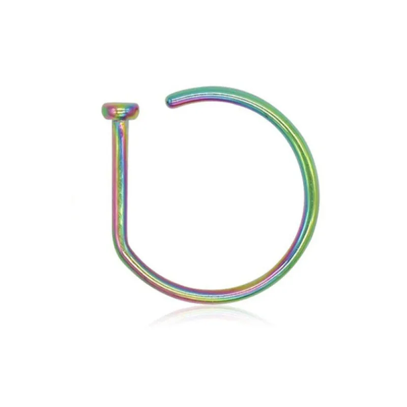 Donne Finte Piercing Al Naso Anello Cerchio Setto Non Penetrante - Foto 8