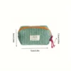1pc Vintage Plaid Cotton Cosmetic Bag Casual Style Lightweight with Random Print Design  Portable Travel Organizer Pouch 2