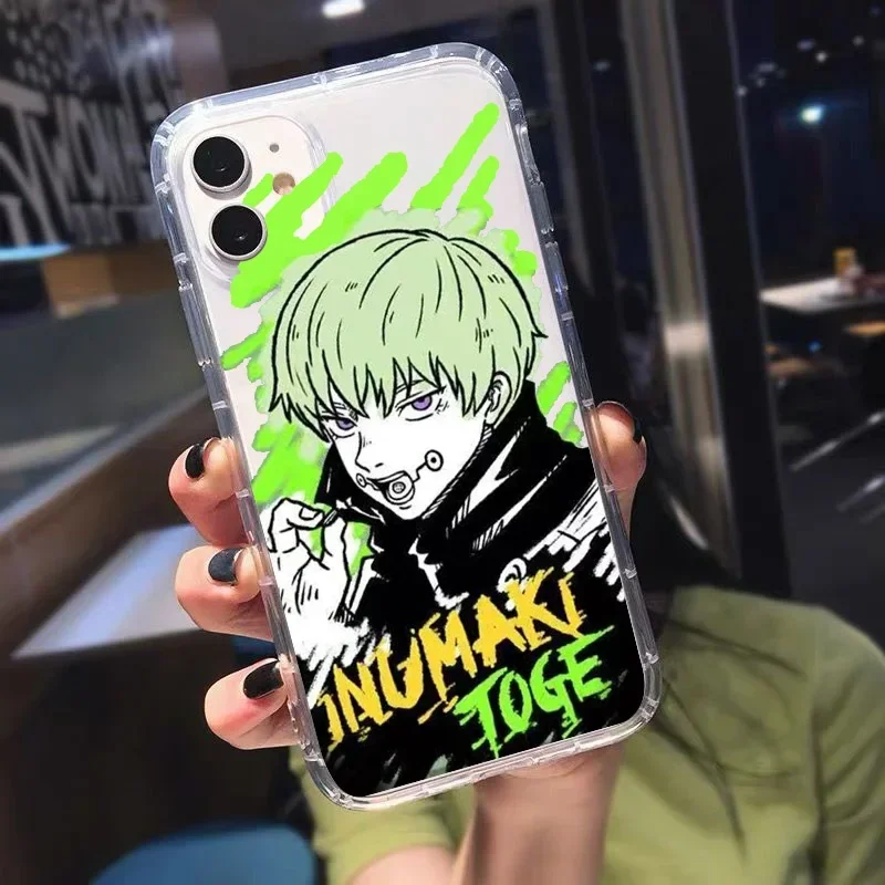 thumbnail image 1 of Funda de teléfono de TPU suave para IPhone, 13, 12, 11, 14 Pro Max, 15 Pro Max, XR, X, XS, Anime japonés, Jujutsu, Kaisen, Satoru, Gojo, Yuta, 1 of 5