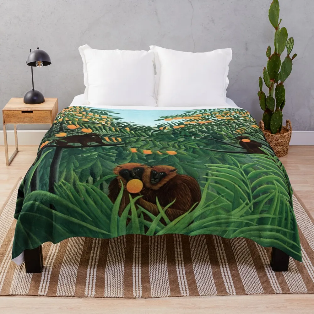 

Henri Rousseau - The Tropics Throw Blanket Warm Blankets For Baby Nap valentine gift ideas Blankets