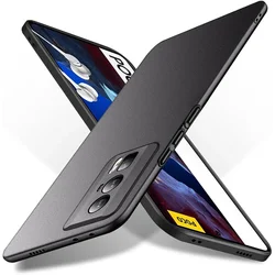 Ultra Thin Matte Hard Shell - Slim Shockproof Back Cover for POCO M6 PRO 5G (Black)