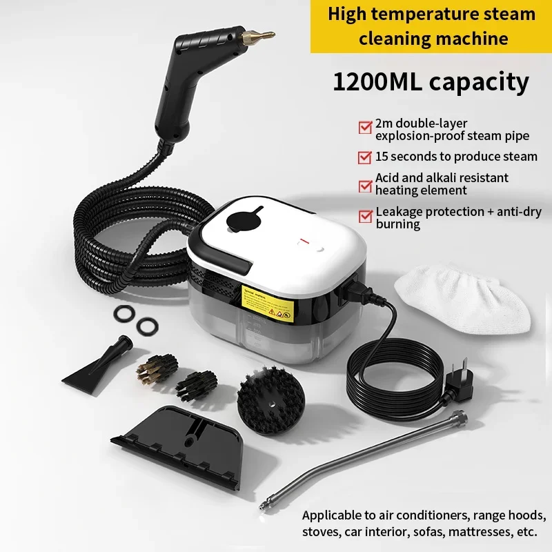 Electric Steam Cleaner High Temperature Sterilization Air Conditioning Kitchen Hood Car Cleaning Machine 110V US /220V EU Plug 6